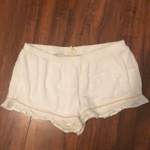 White flowy shorts